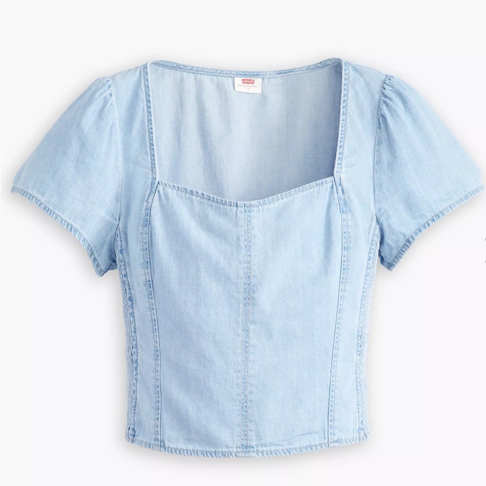 Levi's Ophelia Short Sleeve Women’s Corset - Light Wash